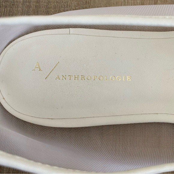 By Anthropologie Sheer Mesh Ballet Flats Cream Ivory Sz 10 Chic Balletcore - Picture 8 of 11